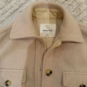 Aritzia Wilfred Gana Cream Wool Jacket